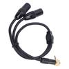 Male Connector 3.5mm to Dual XLR Male Flexible Y Splitter Cable Audio Cable  Speakers Connection