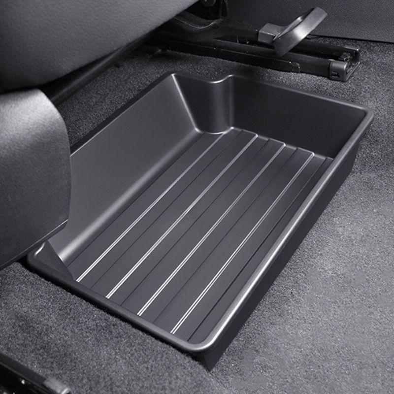 For Volkswagen T-Cross 2019-2023 Car Front Seat Under-seat Storage Box Felt Cloth Car Under Seat Layered Storage Box