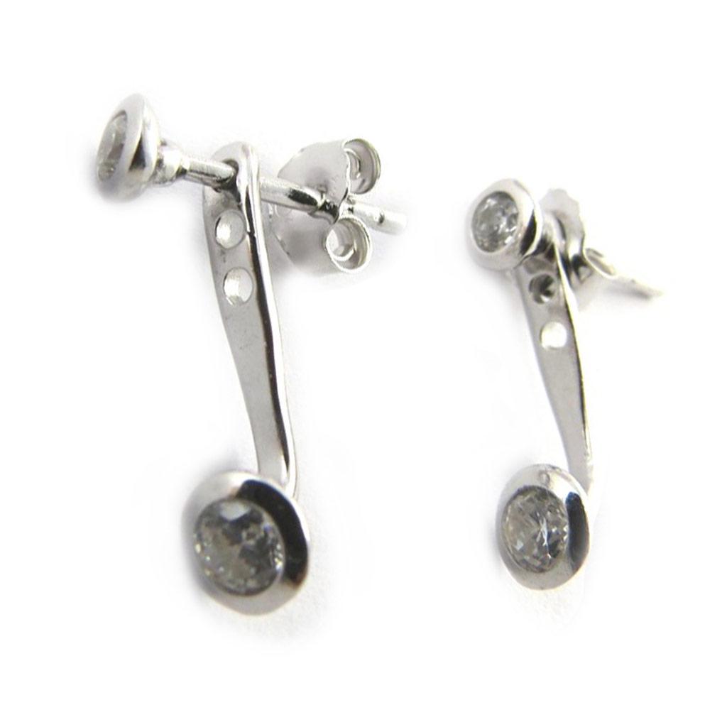 Les Trésors De Lily [M7640] - Boucles contours de lobes argent 'Essentiel' blanc argenté (rhodié) - 5 mm