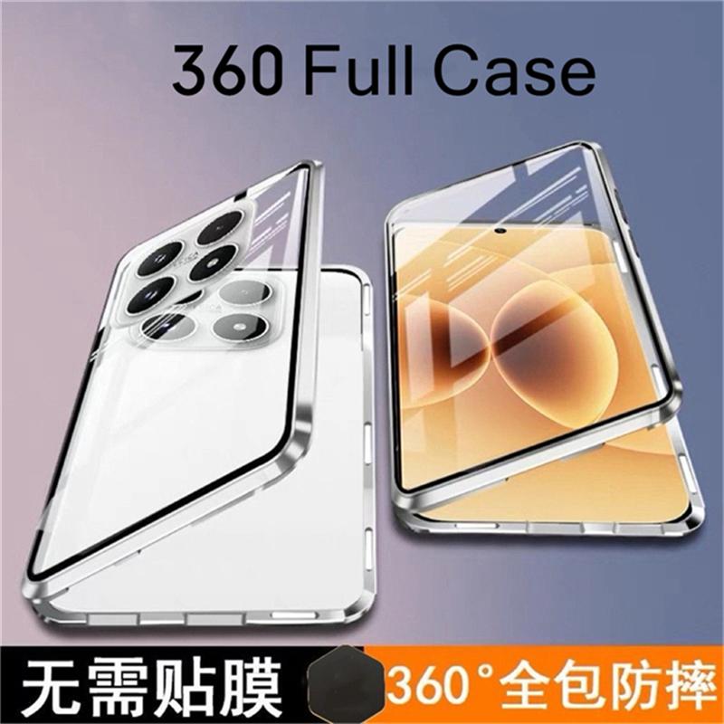 Case For Xiaomi 17T 360 Full Case Double Sided Magnetic Adsorption Metal Capa Tempering Glass Protect Cover For Mi 17 T 5G