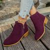 Schuhe für Damen Herbst Frühling Damen Spitz zulaufend Übergröße 36-43 Bequem Rutschfest Stiefeletten Lässige Damenschuhe