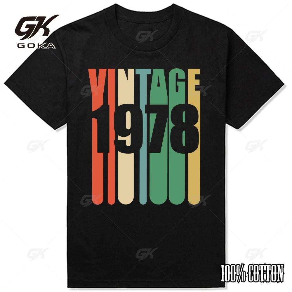 

Limited Edition 1978 46th Birthday 46 Years Old Vintage T Shirts Summer Graphic Streetwear Short Sleeve Birthday Gifts T-shirt 4XL