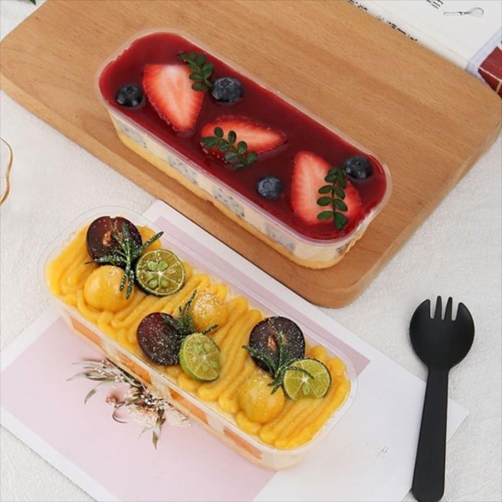 Cake Container Mousse Dessert Box With Lid Disposable Acrylic Food Cake Cup  Ice Cream