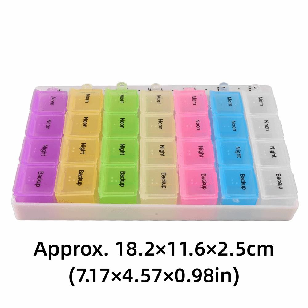 8pcs Assorted Colors Medicine Organizer Box 28 Compartments Daily Medication Organizer  Home Storage