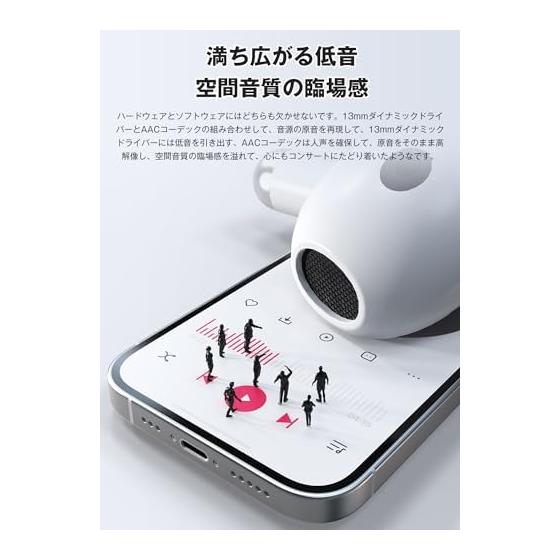 [Ultimate Advanced Model] Wireless earphones, Bluetooth earphones, wireless earphones, hi-fi sound quality & deep bass, automatic connection by