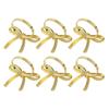 For Bridal Table Alloy Holder Set Bow Napkin Rings For Wedding Metal Bow Napkin Holders Secure Hold Polished Finish