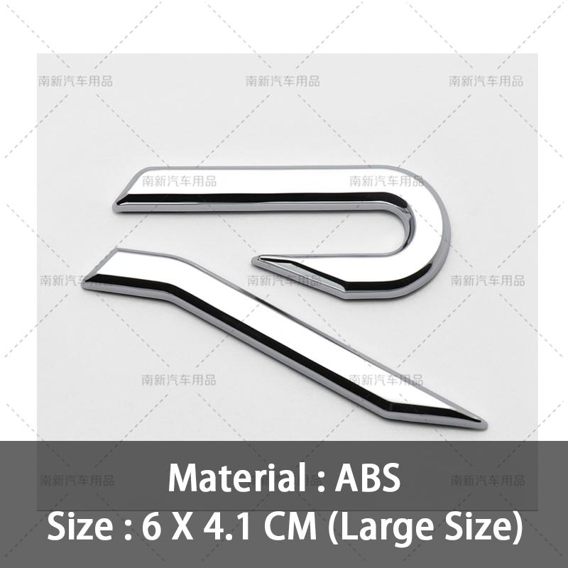 LMN1 2026 Hot VOLKSWAGEN 3D ABS New R Badge Rear Trunk Emblem Car Stickers Decal For VW Volkswagen Golf 6 7 8 GTI MK6 Mk7 MK8 Car Sty