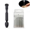 Mini Hand Drill With 0.3-3.2mm Drill Bits Set Woodworking Drilling Tools For Models Hobby DIY Wood Craft Handmade Tools