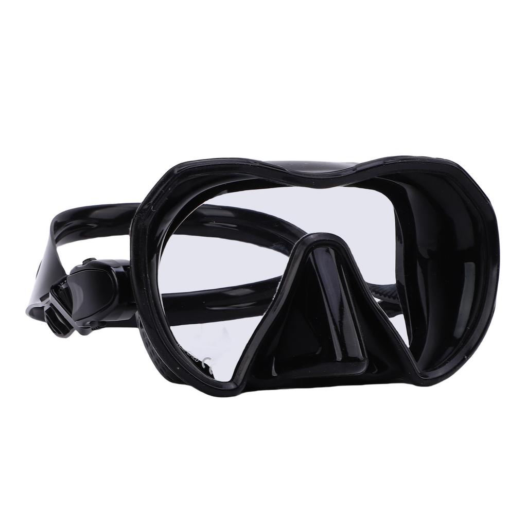 Swim Glasses 180 Degrees Clear View Adjustable Headband Tempered Glass Adult Swim Glasses with Nose Cover for Pool