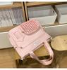 School bag, small food, cute ins transparent shoulder bag, large capacity campus student versatile handbag