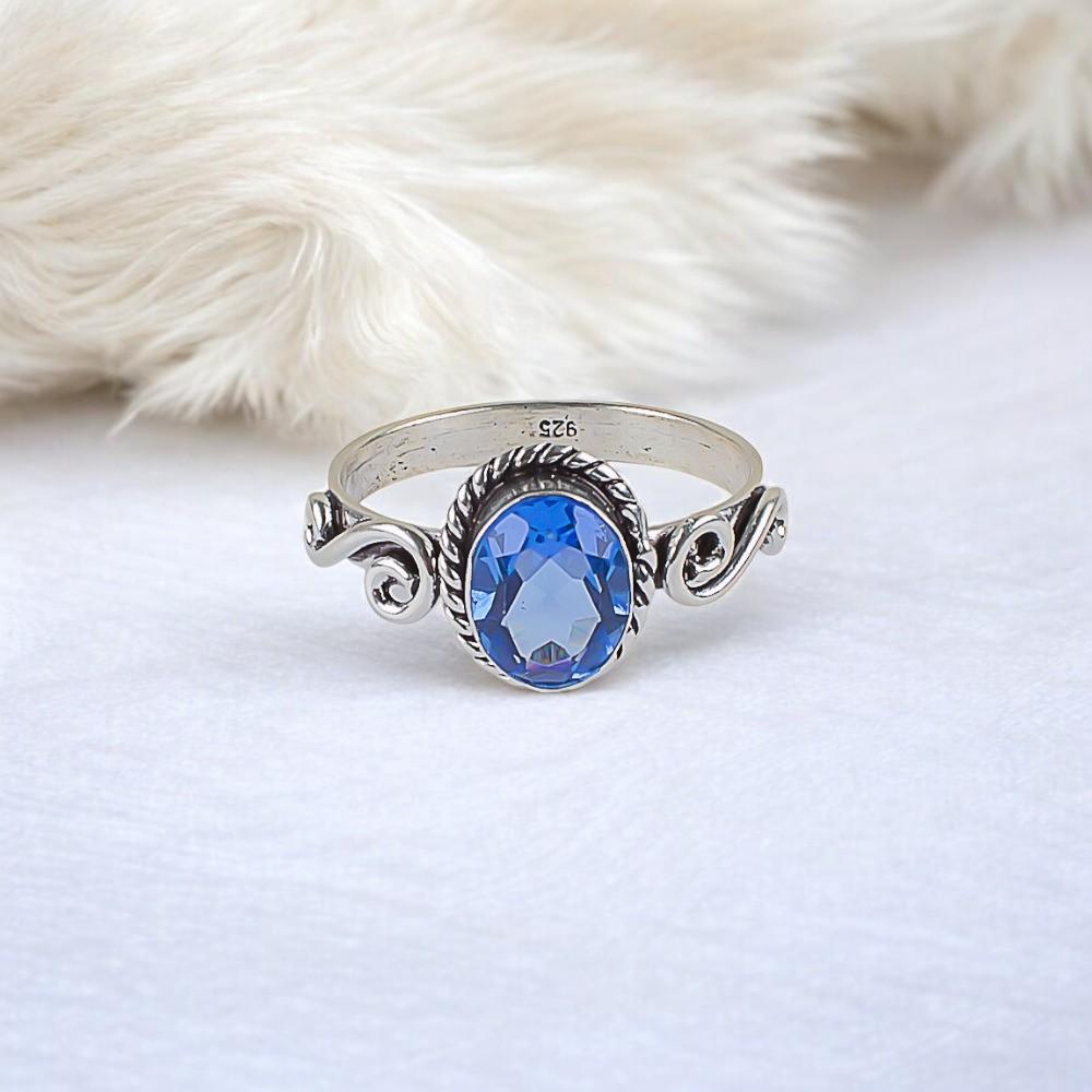 Natural Tanzanite Gemstone 925 Sterling Silver Jewelry Handmade Ring For Gift RR-14-9