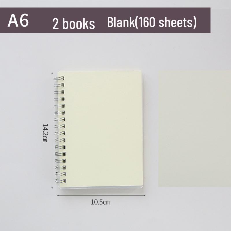 A6 Thickened Loose-leaf Coil Planner Notebook - Lined, Grid, and Blank Pages for College Students