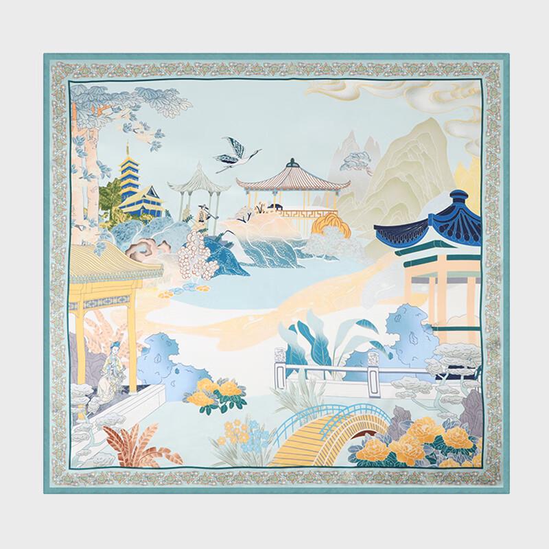 Aisi Yalan 100% Mulberry Silk Small Square Scarf