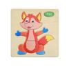 Cartoon Animal Fruit Car Pattern Wooden 3D Puzzle Baby Intelligence Early Learning Educational Toy Cute Wood Puzzle For Kids