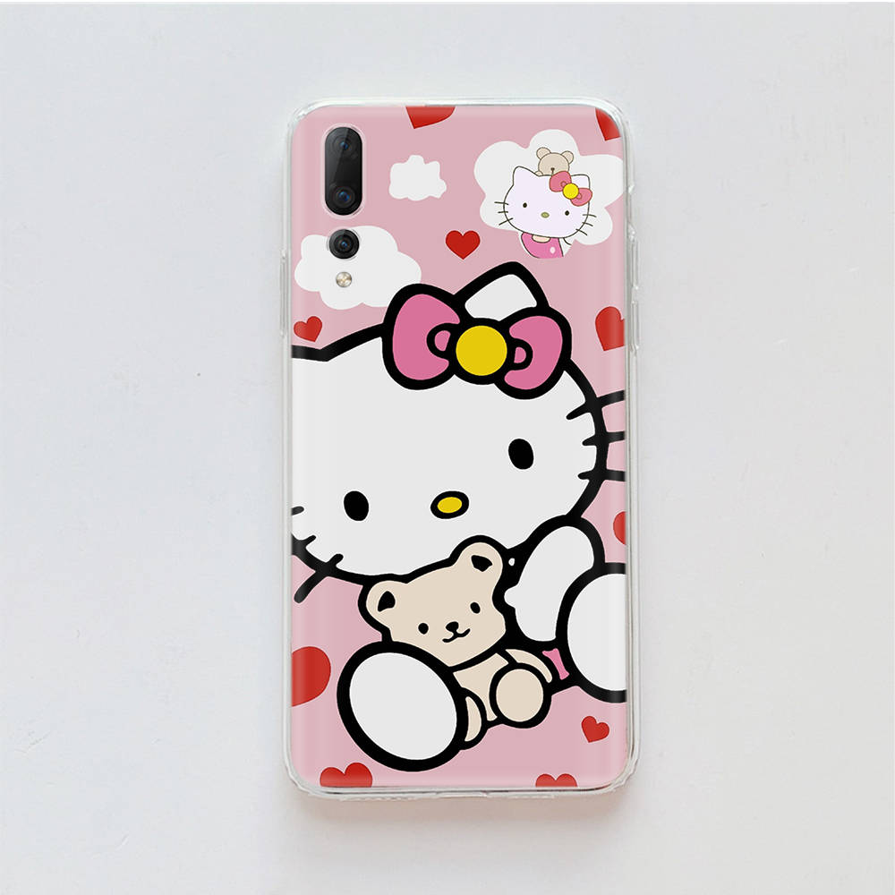 Transparent Case for Samsung A04 A14 A23 M33 M53 Realme 10 9 C35 C55 VIVO X80 Infinix Hot 30 Note 11 Tecno Spark 8P Pro L-6 Lovely Hello Kitty