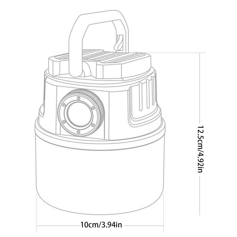 Portable Solar Camping Light Rechargeable Tent Light Lantern Waterproof Adjustable Portable Solar Powered Landscape Lamp