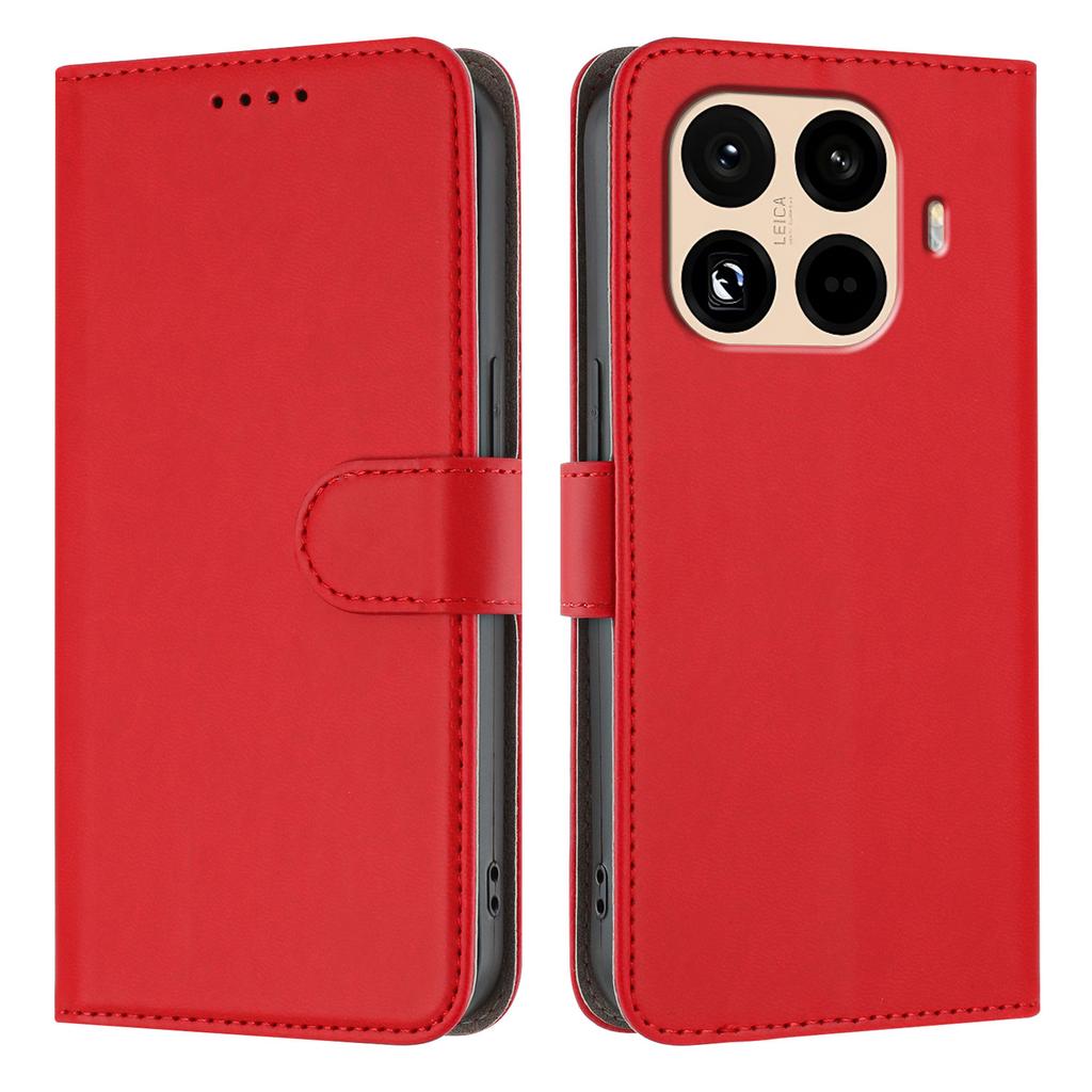 For Xiaomi 15T Pro Leather Case Solid Color Phone Cover with Wallet