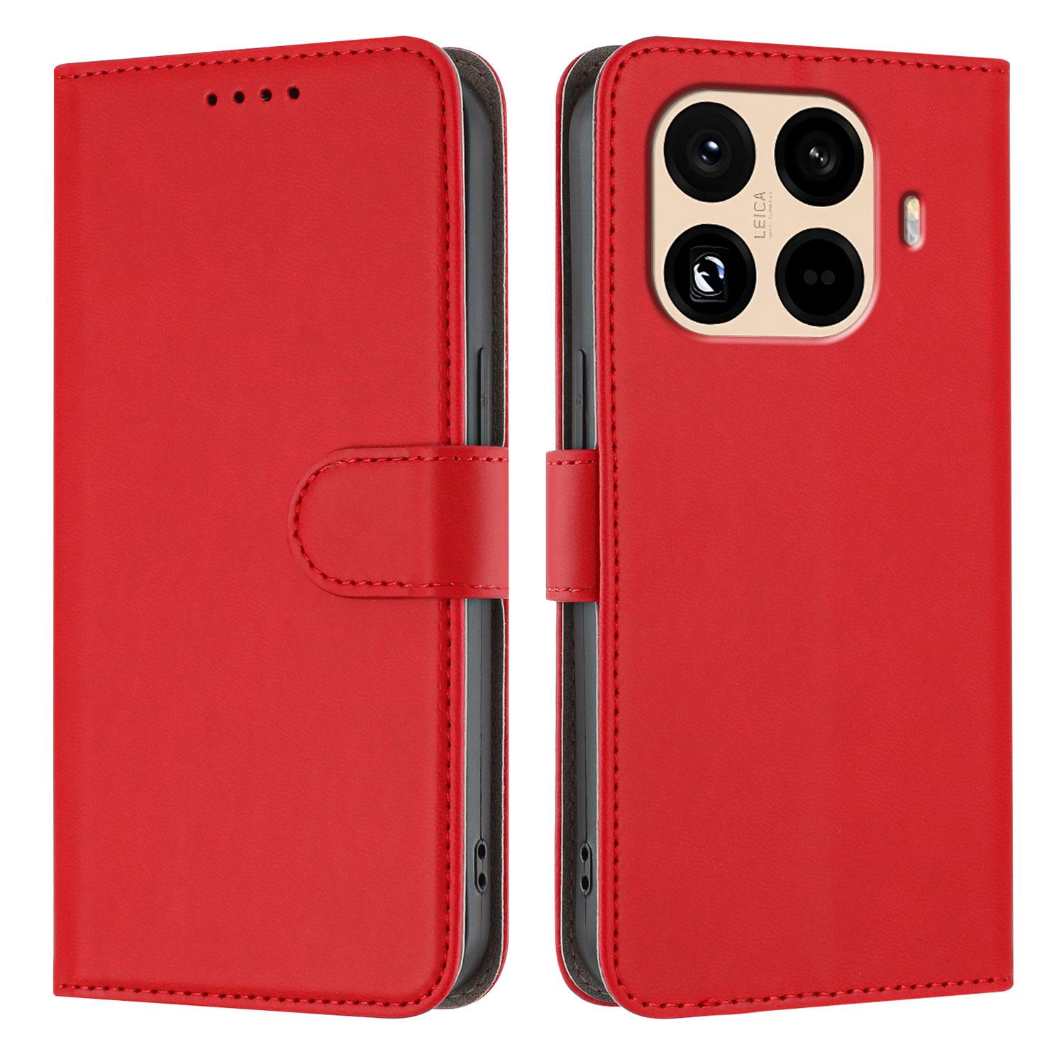 

For Xiaomi 15T Pro Leather Case Solid Color Phone Cover with Wallet
