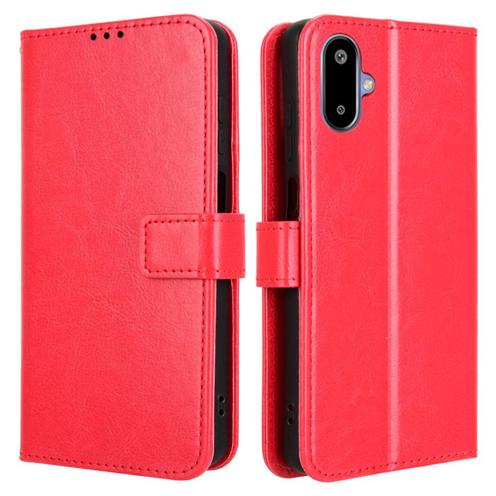 For Samsung Galaxy F06 5G/M06 5G Case Crazy Horse Texture PU Leather Phone Wallet Cover