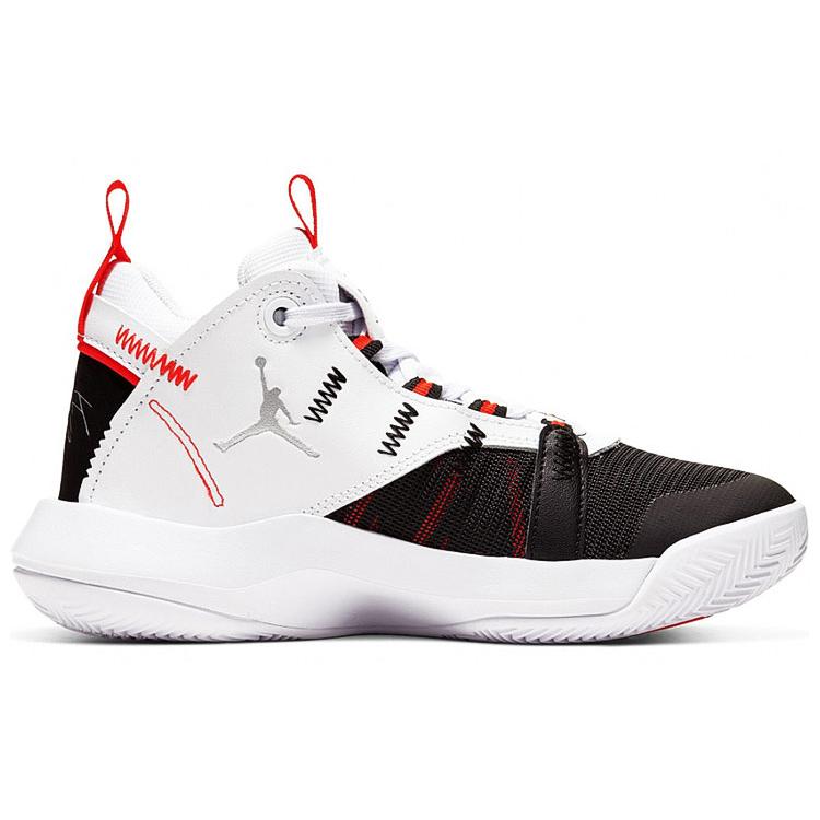 Jordan Jumpman 2020 Mid top Children's Basketball Shoes Black White Red Unisex BQ3451-100