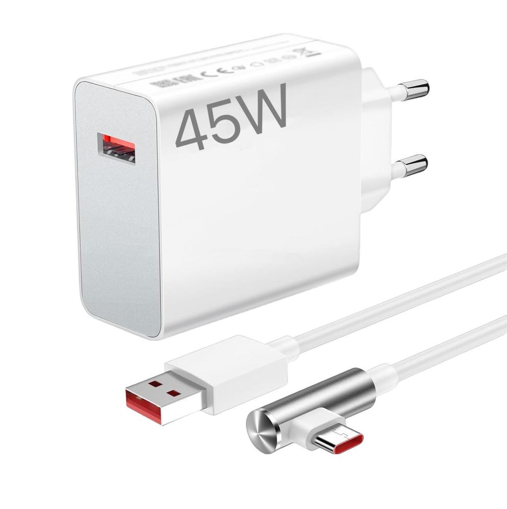 45W Universal Charger for Xiaomi: Original Fast Charger for Redmi 14/15 Pro with Flash Charge Compatibility.