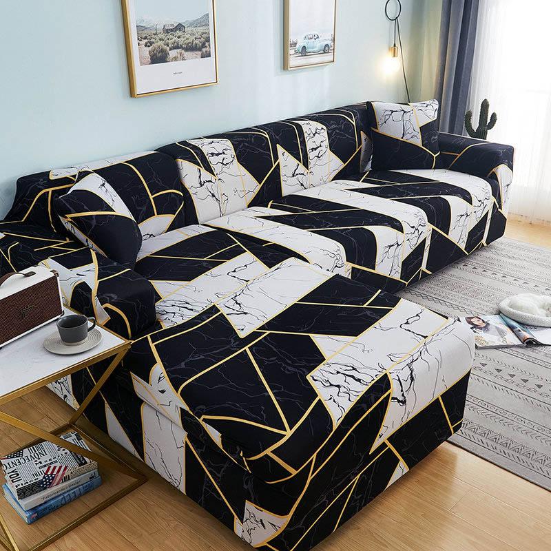 VIP LINK L shape Need Buy 2 pieces Corner Sofa Covers for Living Room Couch Cover Elastic Stretch Sectional Sofa Cubre Sofa
