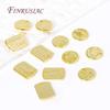 10/20Pcs 'Good Luck' Round Charm Pendant 18K Gold Plated Small Extend Chain Tag DIY Necklace Bracelet Accessories