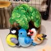 Cute Simulation Bird Tree House Doll Plush Toy Doll Sparrow Nest Doll Home Living Room Ornament