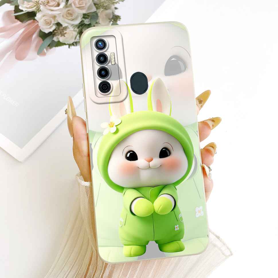 For Tecno Camon 17 CG6 CG6j Case Fashion Cute Cartoon Print Silicone Back Cover For Tecno camon 17 Bumper Phone Cases Fundas