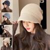 Autumn and Winter Fashion Knitted Hat Comfortable and Warm Ear Protection Stacked Hat for Women Loose Outdoor Cold Proof Hat