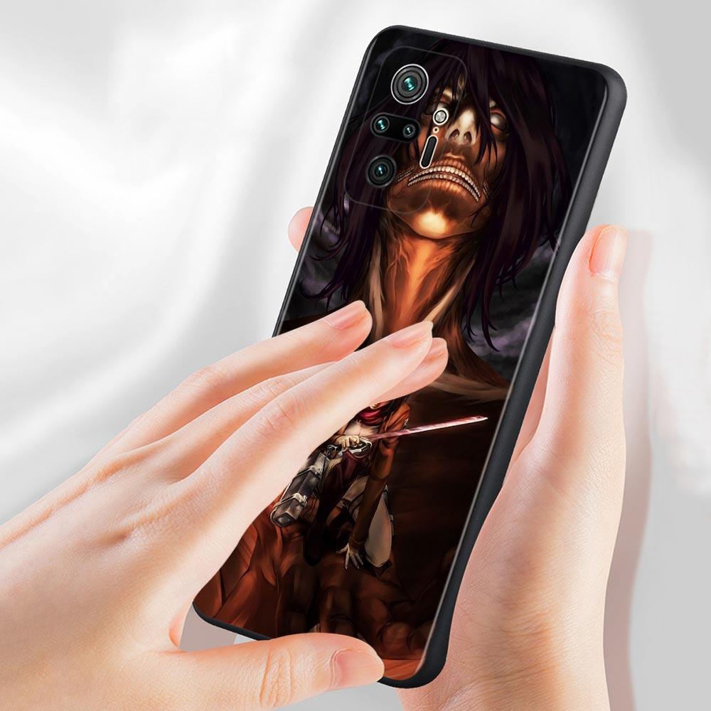 Case For Xiaomi Redmi Note 11 9 8 10 Pro 9s 8t 7 10pro Max Coque For Redmi 11 9 9c 9a 8 8a 7 7a Cover Attack On Titan Anime