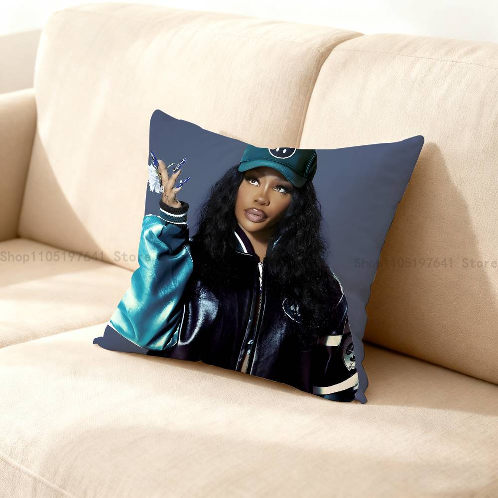 Saturn Singer S-Sza Anime Celebrity Merchandise All-Match Printed Pillow Case Sofa Car Office Room Decoration Protector