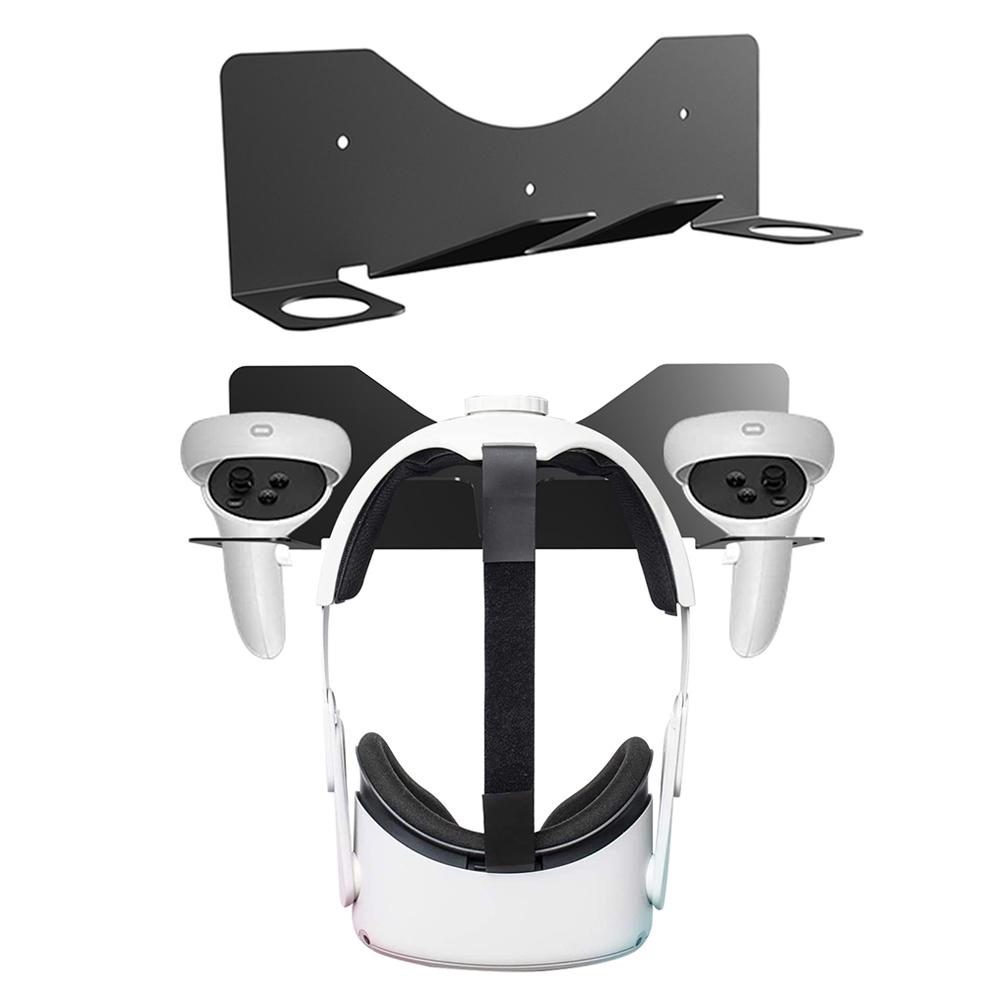 JYS JYS-MQ005 Wall Mounted Hook Stand VR Headset Controller Holder Storage Rack for Oculus Quest 2/PS VR