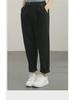 Summer 2024 Women's Retro Slim Fit Solid Color Elastic Waist Harem Pants
