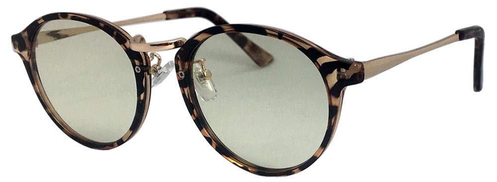 

az Stylish Reading Glasses Light Cut Sabae Manufacturer High Performance Lens Reading Glasses Brown Demi Green Lens [FaceTrick Label] UV/Near