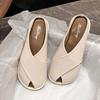 Flat-bottomed bag head and half slippers for women in the summer of 2025, new models for outer wear, versatile soft-soled comfortable, lazy sandals,