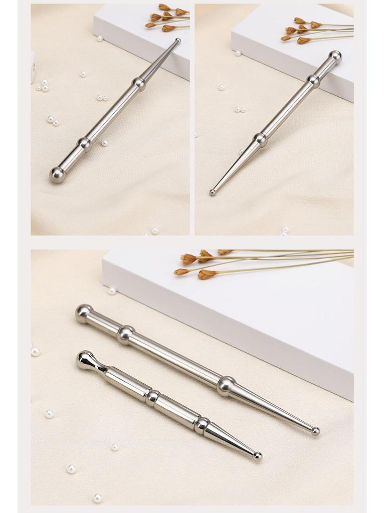 Universal Stainless Steel Gua Sha Stick for Eye, Face, and Foot Acupressure, Focused On Meridians and Acupoints, Massage Tool for Whole Body