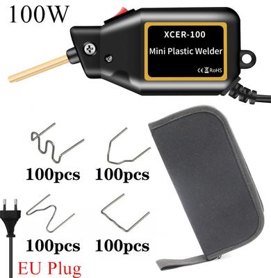 EU Plug 100W Hot Plastic Welder W/400 Welding Nail Car Bumper Fender Repair Kit
