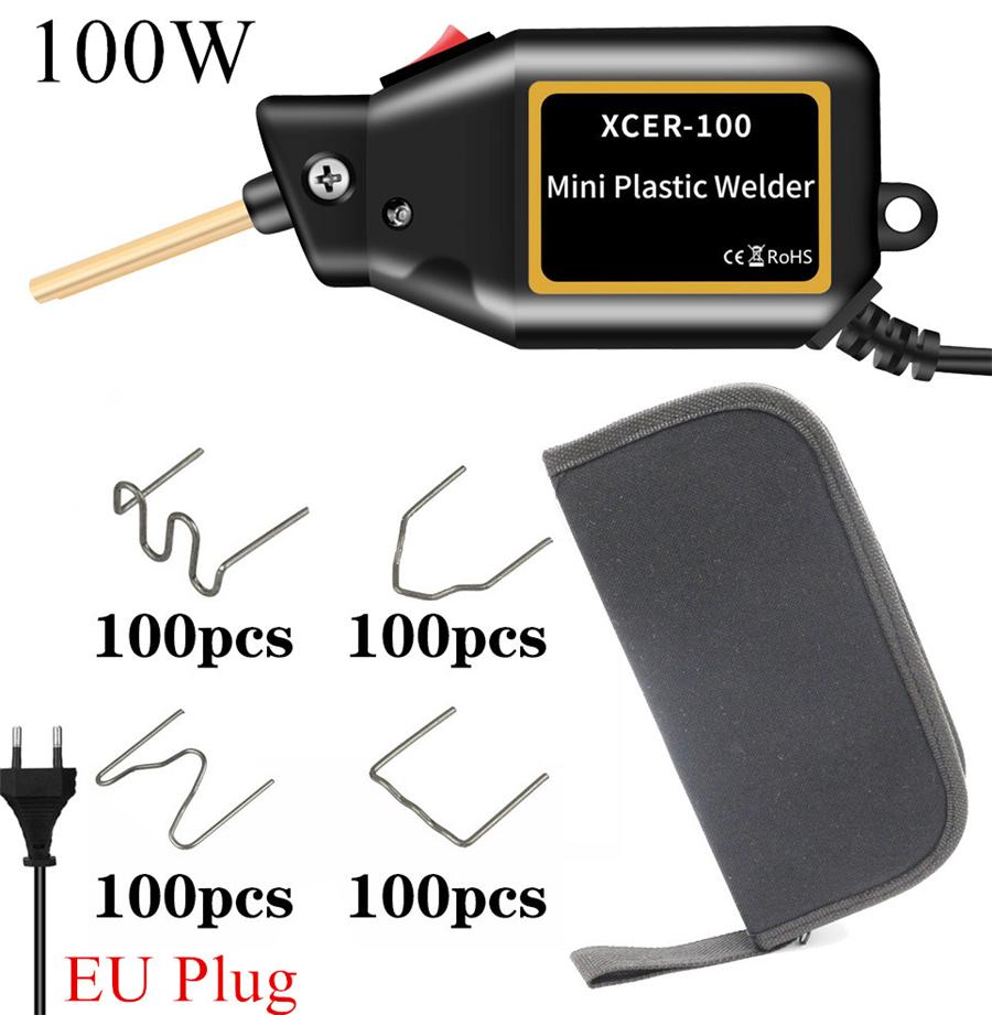 100W Mini Hot Stapler Plastic Welder Car Body Repair Kit + 400x Staples EU Plug