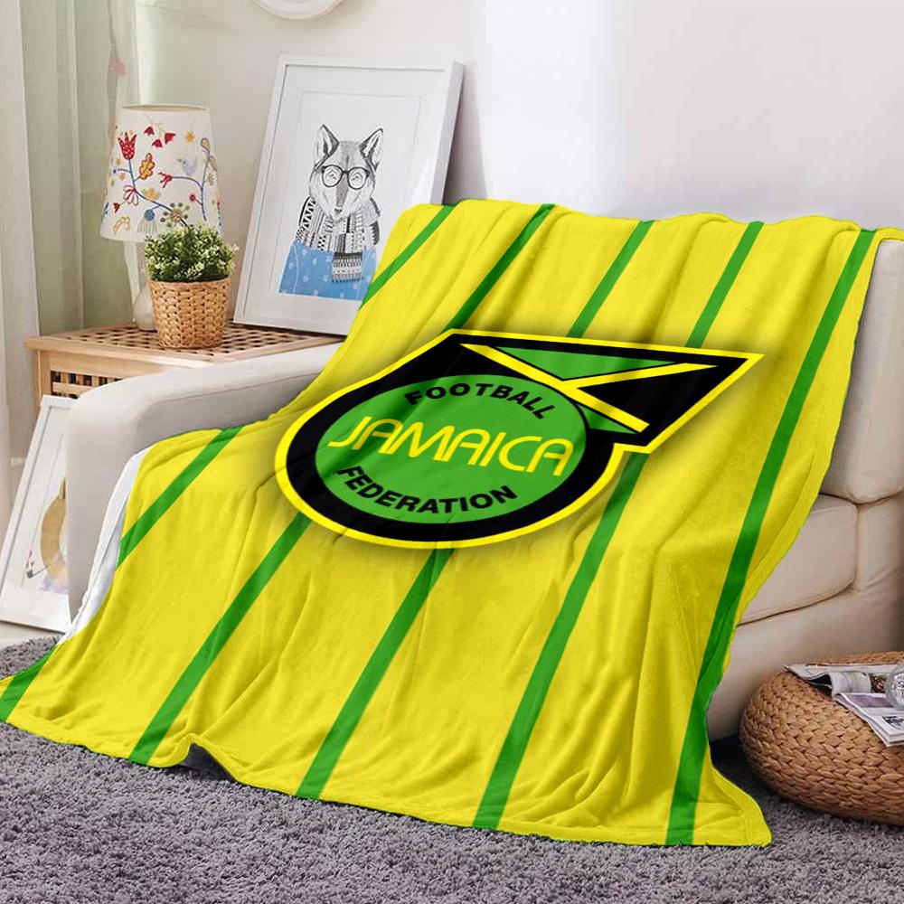 Jamaica Print Flannel Blanket High Quality Warm Comfortable Cover for All Seasons Perfect for Gifts Home Decor
