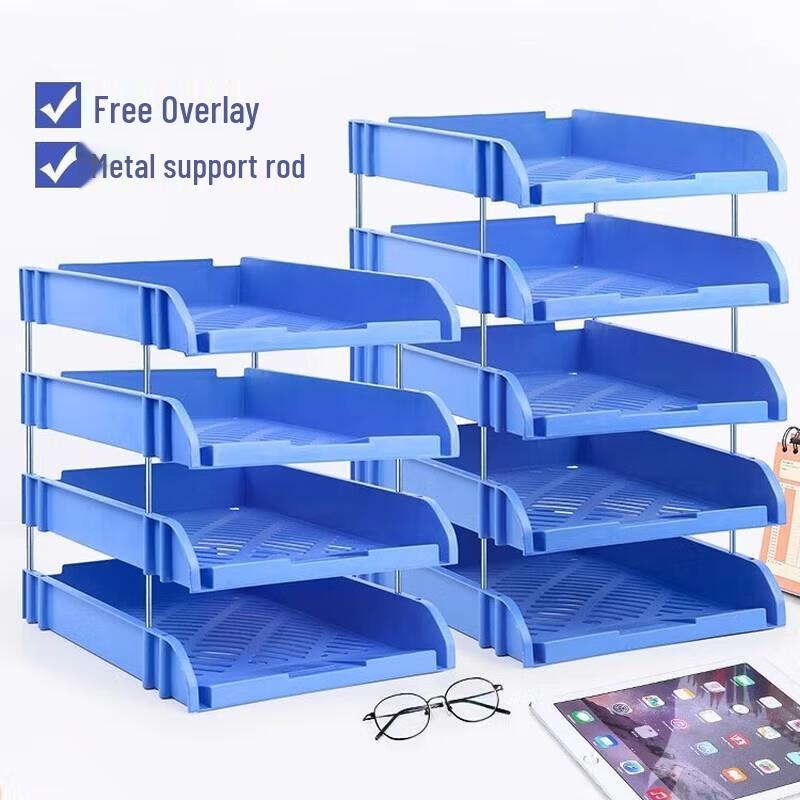 Plastic Multi-tier File Organizer Rack Set