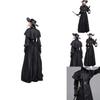 Costume da Medico della Peste Affascinante Preparati per Halloween e Cosplay con Questa Veste con Cappuccio Medievale, Maschera e Cappello per Cosplay da Monaco