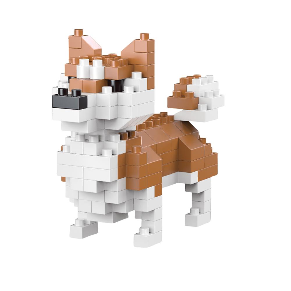 Cute Mini Blue - Eyed Husky DIY Micro Mini Building Blocks - Multiple Styles of Husky, Poodle, Bull Terrier for Holiday Gifts