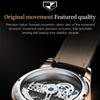 JINSHIDUN New Business and Leisure Men's Watch Fully Automatic Mechanical Watch Perspective Hollow Dial High-end Watch