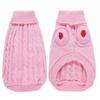 Solid Color High-Neck Cable Knit Eco-Friendly Pet Sweater Warm Autumn/Winter Pullover Dogs Cats 12 Vibrant Hues Simple Soft