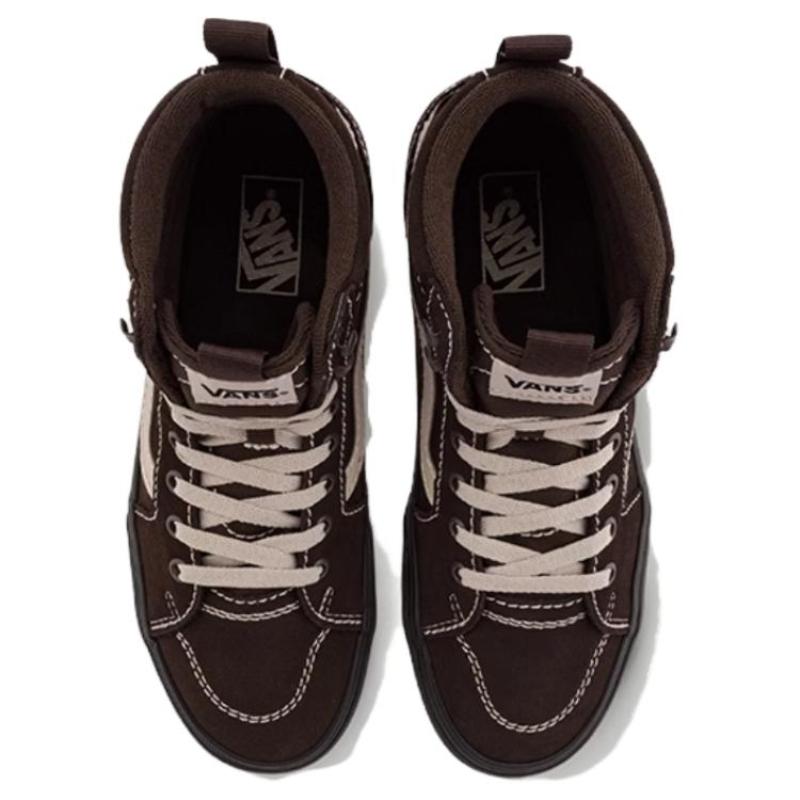 Vans High Top Skateboard Shoes Men's Dark Umber Sneakers VN000CZHCFB