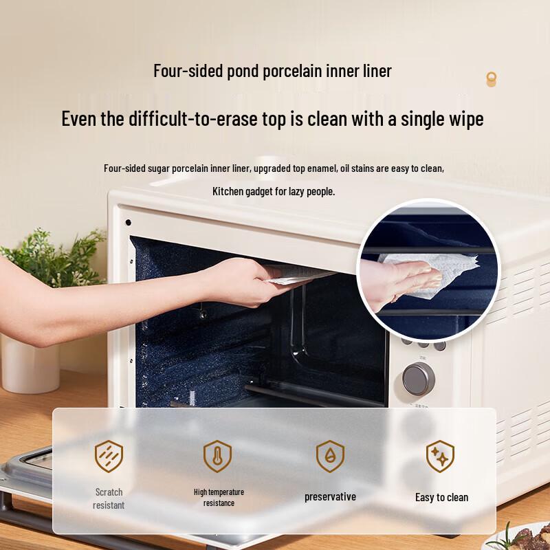 Midea 40L Multifunction Convection Oven with Air Fryer PT4012W CN plug (adapter included)