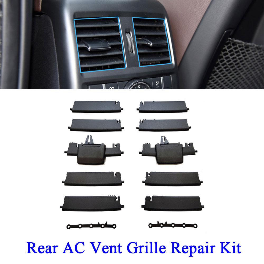 Car Front Left Right Air Vent Grille Cover Tab Clips Rear AC Vent Outlet Repair Kit For Mercedes Benz W166 W292 ML GL GLE