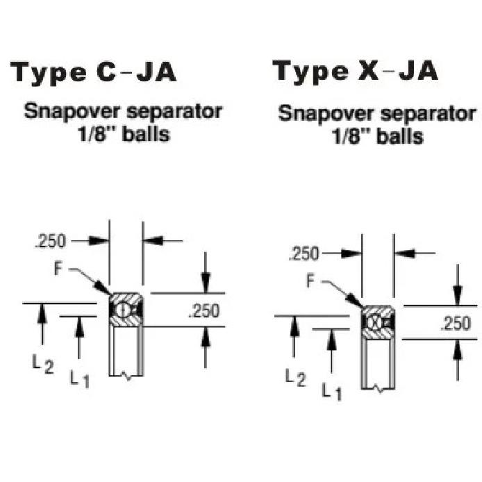 JA025XP0 Thin Section Ball Bearings (2.5x3x0.25 inch)(63.5x76.2x6.35 mm) Sealed Type X