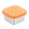 Stainless Steel Snack Box Leak Proof Food Container Sauce Cups with Silicone Lids 60ml Leak-Proof Condiment Bowls for Salad Dressing Ketchup